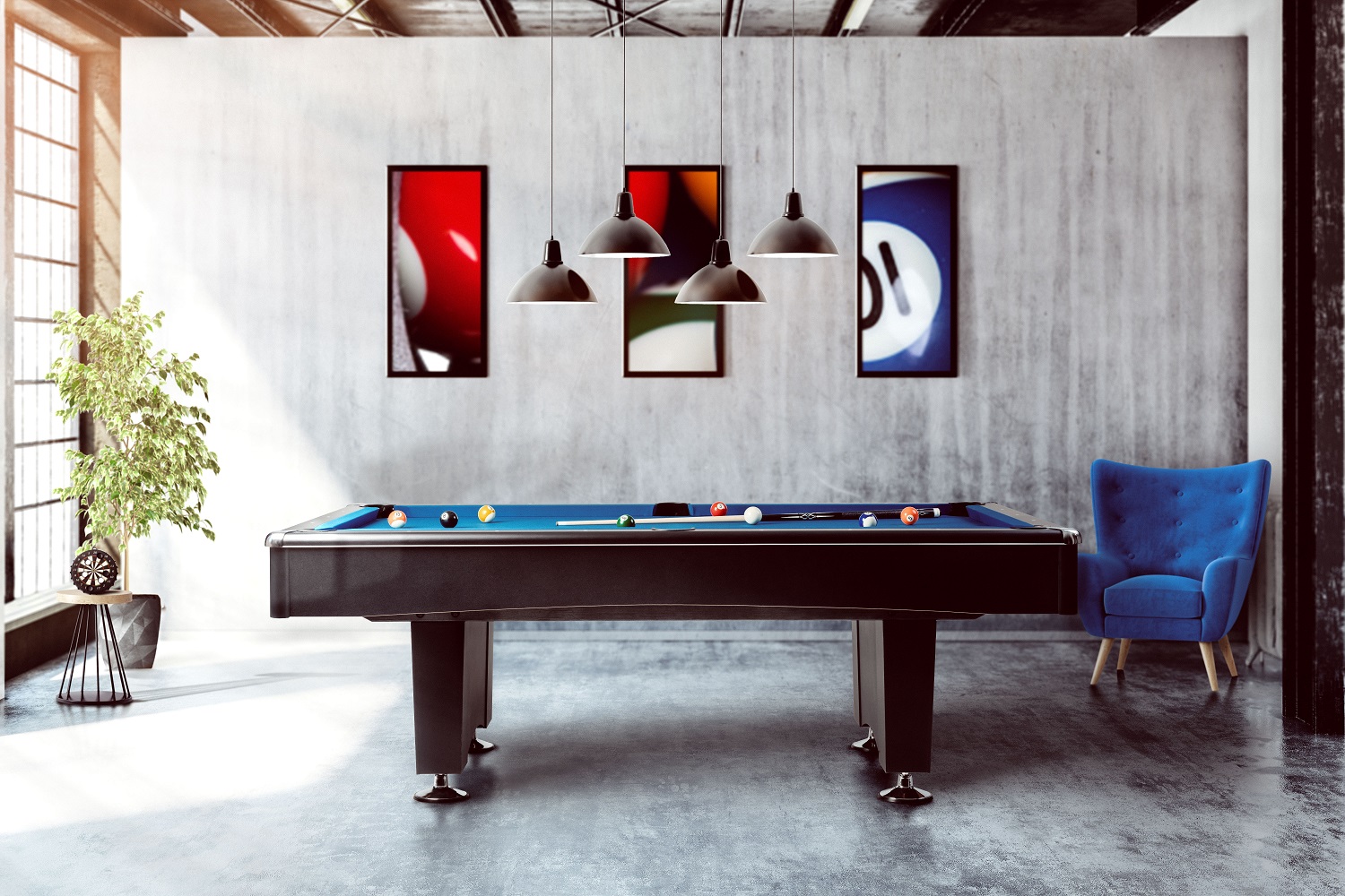 Billardtisch Black Pool für Zuhause – Bild 2
